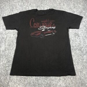 GM Corvette Stingray Shirt Mens XL Black Graphic Tee Car Auto Racing Muscle